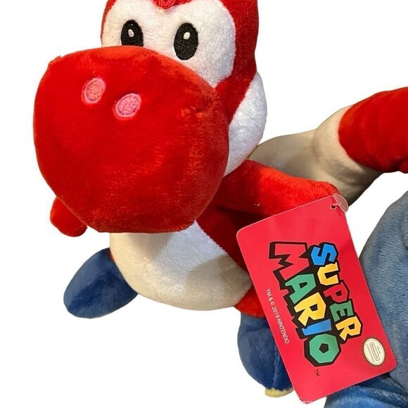 Yoshi Plush Red Super Mario Brothers 10" Nintendo Plush Stuffed Animal Toy NWT. - Picture 9 of 9